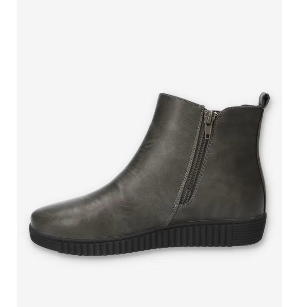Sleek Charcoal Ankle Booties